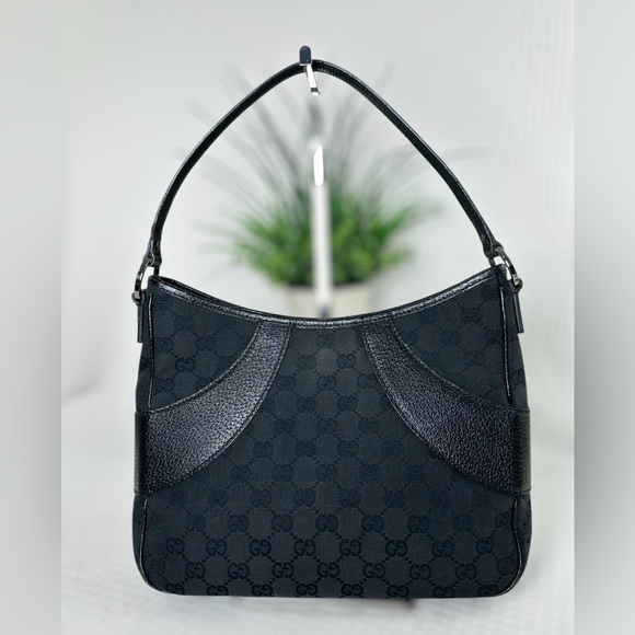 🖤AUTHENTIC Gucci Black Monogram Shoulder Bag - Picture 1 of 16